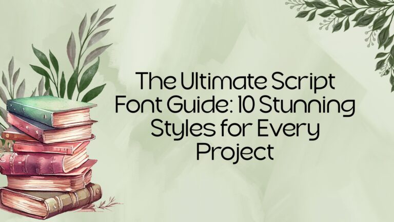 The Ultimate Script Font Guide: 10 Stunning Styles for Every Project