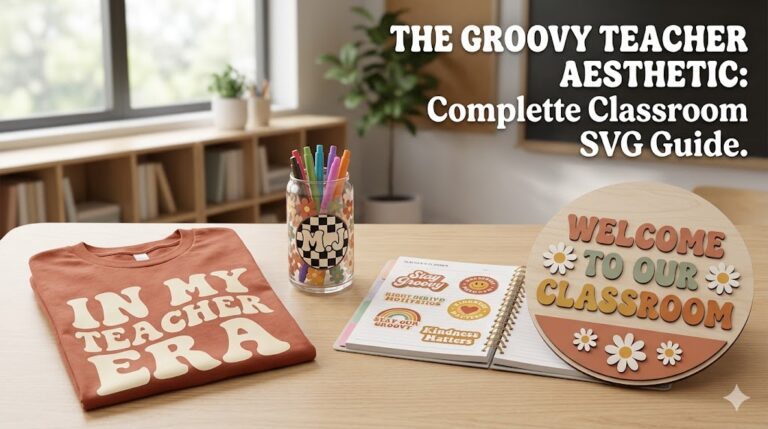 The «Groovy Teacher» Aesthetic: Essential Classroom SVG Bundles