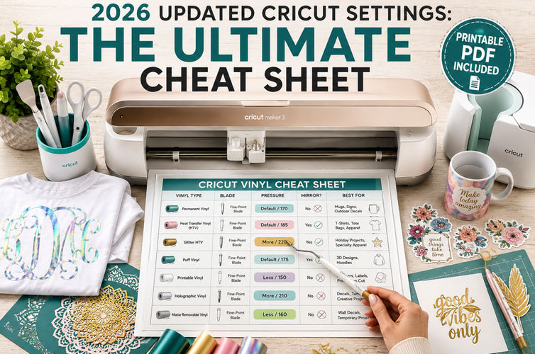 Cricut Vinyl Cheat Sheet: Ultimate 2026 Cut Settings Guide